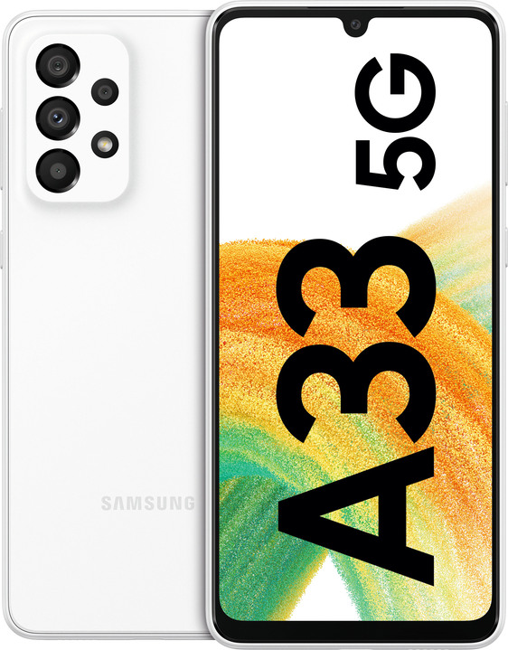 - Uw slimme metgezel: Smartphone Galaxy A33, in Farbe WIT