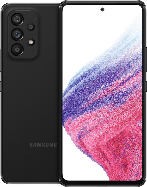 - Uw slimme metgezel: Smartphone Samsung Galaxy A53, in Farbe ZWART