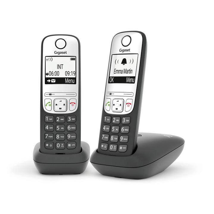 Telefoon - Draadloze telefoon Gigaset A690 Duo, in Farbe ZWART, in Ausführung Giaset A690 Duo draadloze telefoon Ansicht 1