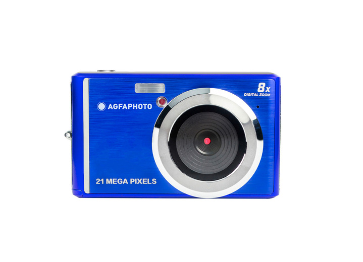 Digitale- & videocamera’s - Digitale camera AgfaPhoto Compact Cam DC200, in Farbe BLAUW Ansicht 1