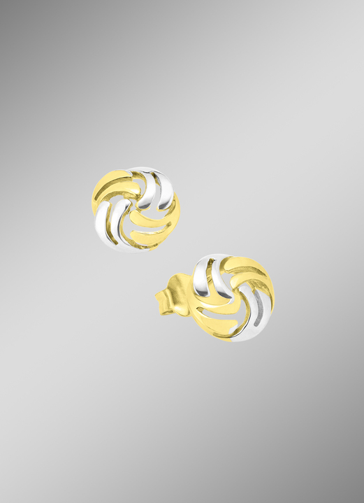 Oorbellen - Lieve oorknopjes in tweekleurig, in Farbe  Ansicht 1