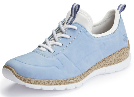 Rieker sneaker met elastische decoratieve vetersluiting