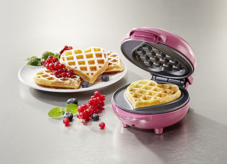 Mini wafelijzer met anti-aanbaklaag