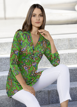 Shirt tuniek met paisley design