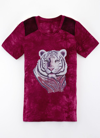 Aantrekkelijk lang shirt met mesh-inzet in 2 kleuren