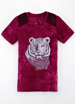Aantrekkelijk longshirt met mesh inzetstuk in 2 kleuren