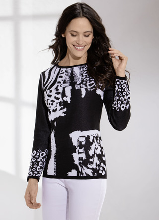 Trui met jacquard-motief