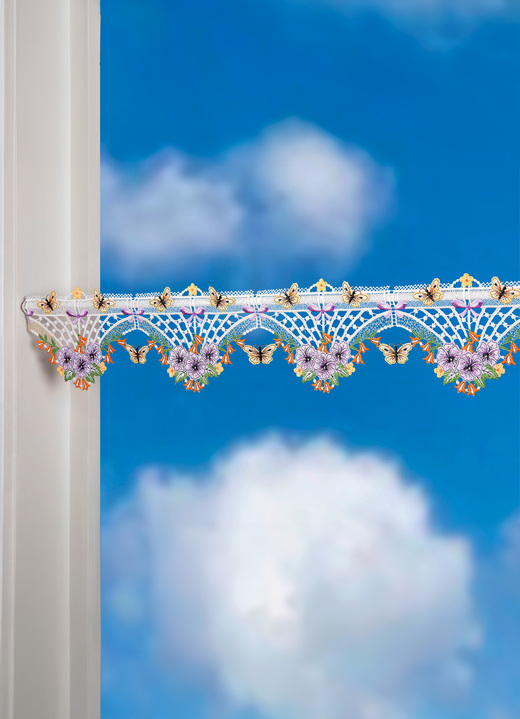 - Paaldecoratie met mooie viooltjesmotieven, in Größe 628 (H14xB 36 cm) bis 686 (H14xB111 cm), in Farbe MULTICOLOR Ansicht 1