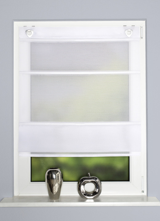 Rolgordijnen - Luchtig, licht en superpraktisch magnetisch rolgordijn, in Größe 316 (H 130 x B 45 cm) bis 328 (H210xB 70 cm), in Farbe WIT