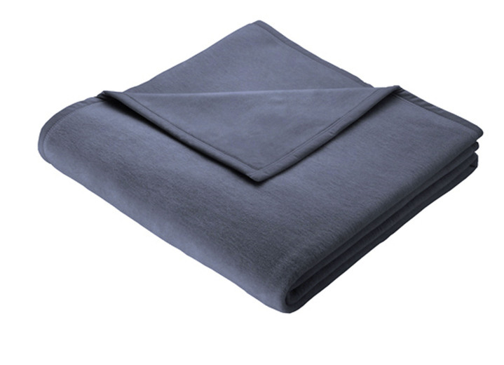 Woondekens - Knuffelig, zacht slaapdekentje Cotton Home, in Größe 225 (Beddendeken, 150 x 200 cm ) bis 325 (plaid, 150 x 220 cm), in Farbe BLAUW Ansicht 1
