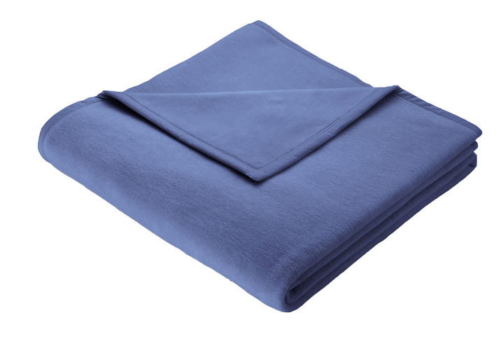 Woondekens - Superzachte slaapdeken van Borbo gemaakt van puur katoen, in Größe 185 (Beddendeken, 100 x 150 cm) bis 325 (plaid, 150 x 220 cm), in Farbe BLAUW Ansicht 1