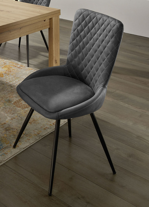Stoelen & zitbanken - Set van 2 stoelen met stijl en kwaliteit, in Farbe GRIJS Ansicht 1
