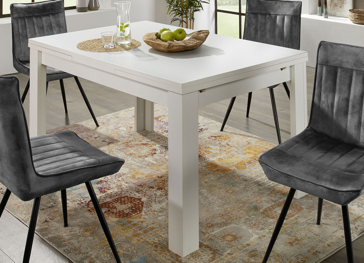 Eettafels - Eettafel met verlengstuk en onderhoudsvriendelijk oppervlak, in Farbe WIT, in Ausführung Klein Ansicht 1
