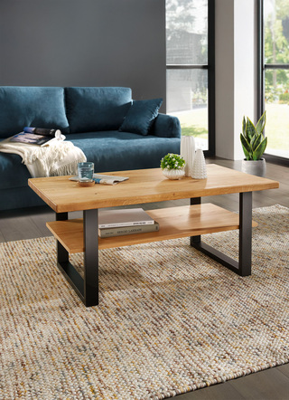 Massief eiken salontafel