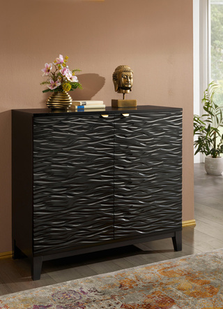 Dressoir met 3D-golfdecoratie