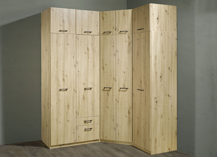 Slaapkamerkasten - Ruime draaideurkasten made in Germany, in Farbe ARTISAN EIK, in Ausführung Kleerkast met 1 deur Ansicht 1
