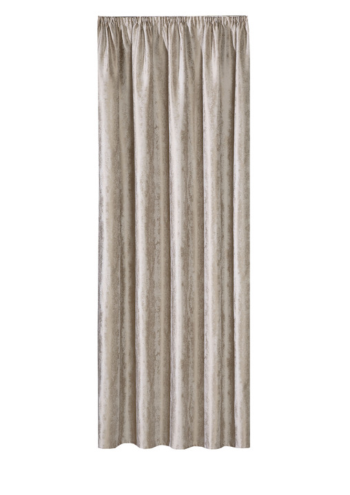 Klassiek - Enkele sjaal in marmerdesign, in Größe 358 (H 145 x B 140 cm) bis 456 (H 245 x B 140 cm), in Farbe TAUPE Ansicht 1