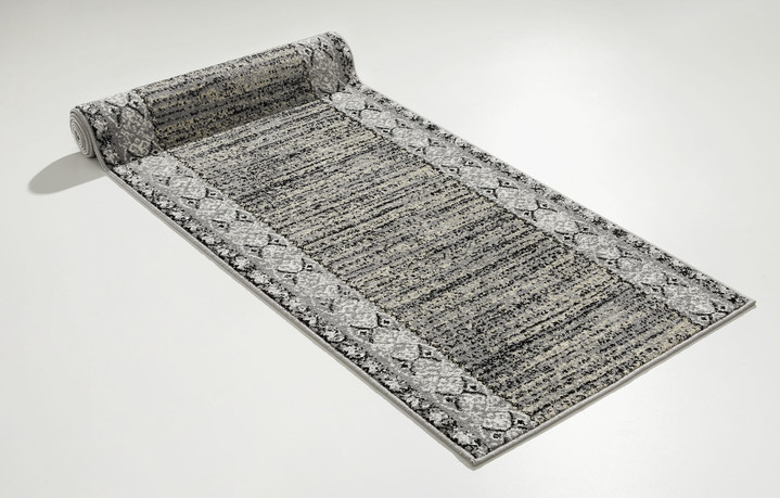 Lopers & trapmatten - Hoogwaardige loper op maat gemaakt met rankenmotief, in Größe 101 (Loper, 67 cm breed) bis 106 (Loper, 100 cm breed), in Farbe ZILVER Ansicht 1