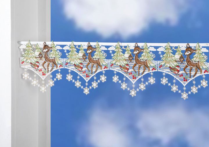 Raamhangers - Winterpaalversiering van echt Plauenkant, in Größe 628 (H18xW48 cm) bis 664 (H18xW96 cm), in Farbe MULTICOLOR