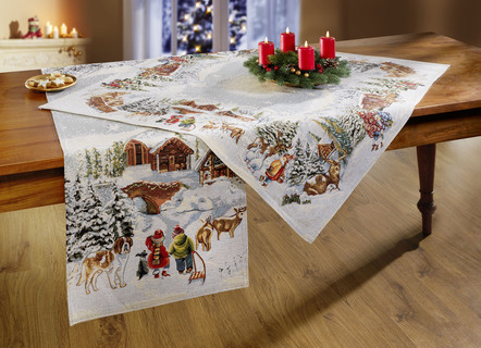 Winter tafel- en kamerdecoraties in tapijtkwaliteit