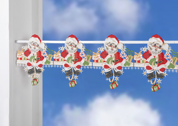 Korte gordijnen - Decoratie van kerststokken, in Größe 628 (H20xB48 cm) bis 664 (H20xB96 cm), in Farbe MULTICOLOR