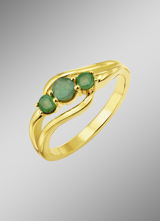 Ringen - Damesring echte smaragd, in Größe 160 bis 220, in Farbe  Ansicht 1