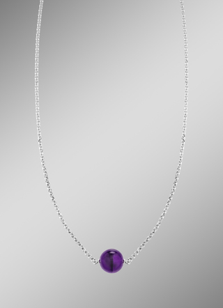 Halskette mit echt Amethyst