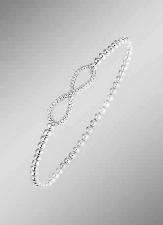 Ball chain armband gemaakt van fijn zilver 925/- met een oneindigheidssymbool