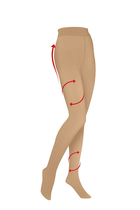 Thermokleidung - Thermo-Fleece-Strumpfhose, in Größe L (42/44) bis XL (46/48), in Farbe HAUT Ansicht 1