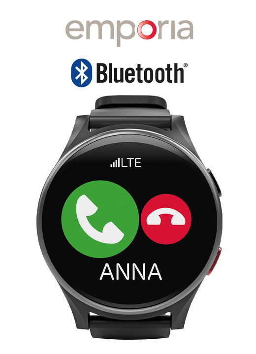 - Smartwatch Emporia Watch-LTE voor toegankelijkheid en veiligheid om de pols, in Farbe ZWART Ansicht 1