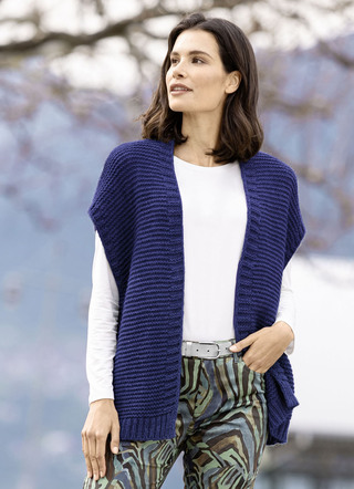 Gebreid vest met alpaca-aandeel