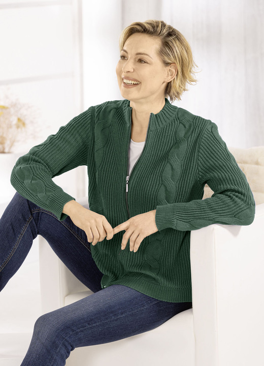 Basics - Vest gemaakt van duurzaam gerecycled katoen Basics - Vest gemaakt van duurzaam gerecycled katoen, in Größe 036 bis 052, in Farbe FLON GROEN