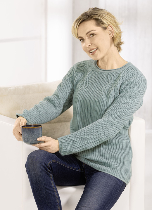 Basics - Pullover in Perlfang Basics - Pullover in Perlfang, in Größe 036 bis 052, in Farbe SALBEI