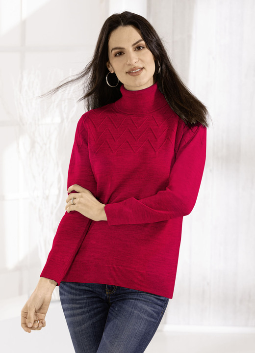 Basics - Trui met scheerwol Basics - Trui met scheerwol, in Größe 036 bis 052, in Farbe ROOD