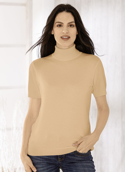 Basics - Trui van elegante, glanzende kwaliteit, in Größe 036 bis 052, in Farbe CAMEL Ansicht 1