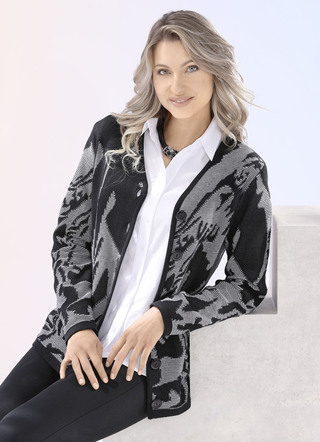 Vest met een grafische look en een plastic effect