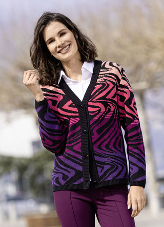 Gebreid vest met jacquarddessin