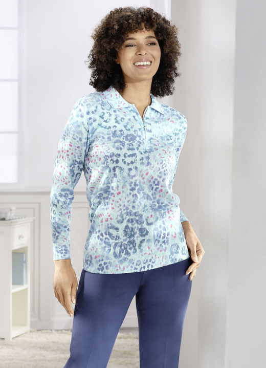 Pullover & breimode - Pullover in een zachte, soepele kwaliteit Pullover & breimode - Pullover in een zachte, soepele kwaliteit, in Größe 036 bis 052, in Farbe IJSBLAUW-VEELKLEURIG