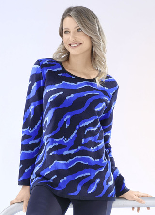 Trui in hoogwaardig jacquard design