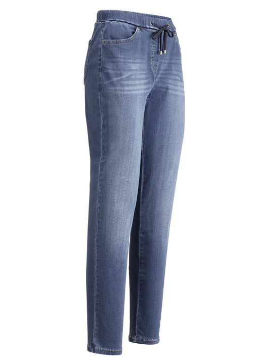 Broeken met elastische band - Jeans in joggingstijl, in Größe 017 bis 052, in Farbe JEANSBLAUW Ansicht 1