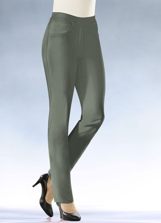 Soft-stretch broek in een comfortabele slip-on vorm