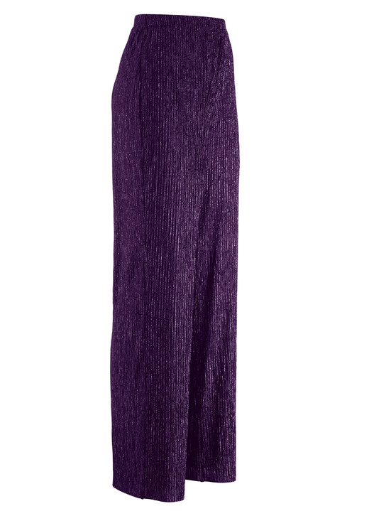 Broeken met elastische band - Fraai glanzende broek, in Größe 018 bis 056, in Farbe BESSEN Ansicht 1
