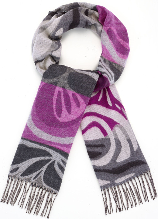 - Sjaal met fantasiedessin, in Farbe BLAUW-ROZE-MULTICOLOR Ansicht 1