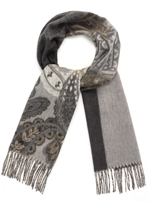Sjaals - Sjaal met paisley-motief, in Farbe LICHTGRIJS-ANTRACIET-BONT Ansicht 1