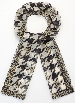 Sjaal met houndstooth design