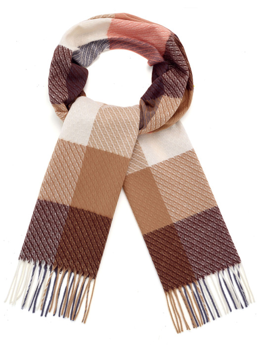 Sjaals - Sjaal met ruitdessin, in Farbe ZAND-BEIGE-KLEURRIJK Ansicht 1