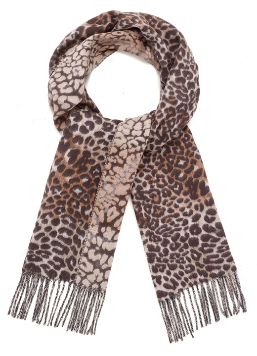 - Sjaal met roofdierdessin, in Farbe 4 CHOCOLADEBRUIN-MULTICOLOR Ansicht 1