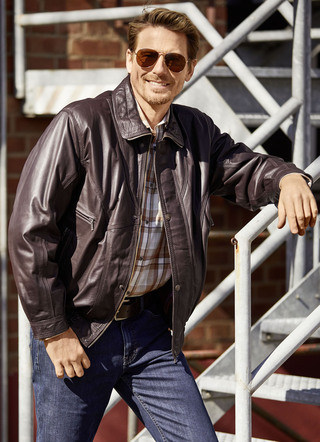 Lederen blouson in 3 kleuren