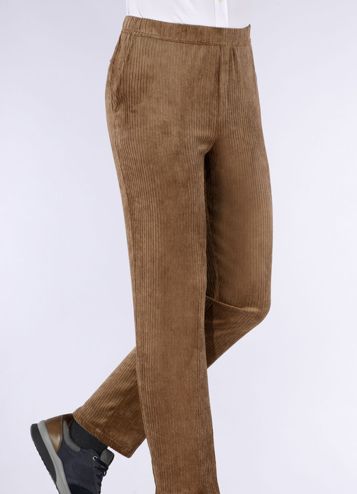 Broeken - ‘Klaus Modelle‘ pull-on broek in 4 kleuren, in Größe 024 bis 062, in Farbe CAMEL Ansicht 1