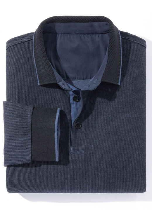 Shirts - Poloshirt in 3 kleuren, in Größe 046 bis 062, in Farbe MARINE Ansicht 1